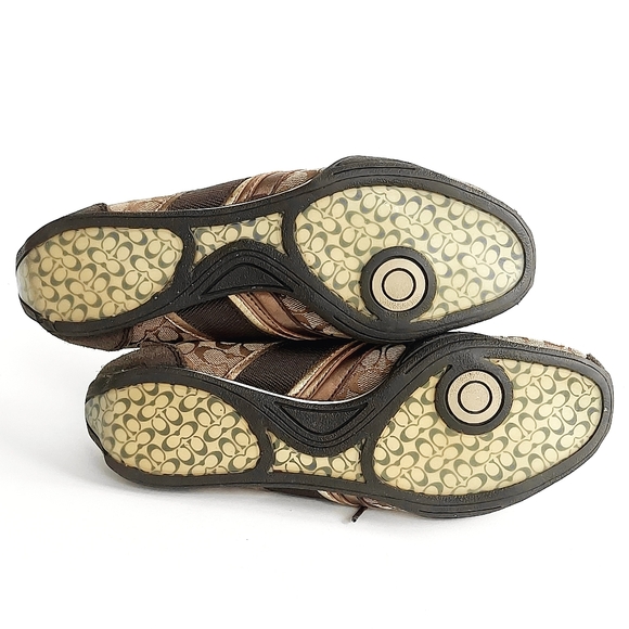 Coach Rufina Signature Canvas Sneaker Chestnut/Brown/Suede - Picture 6 of 8